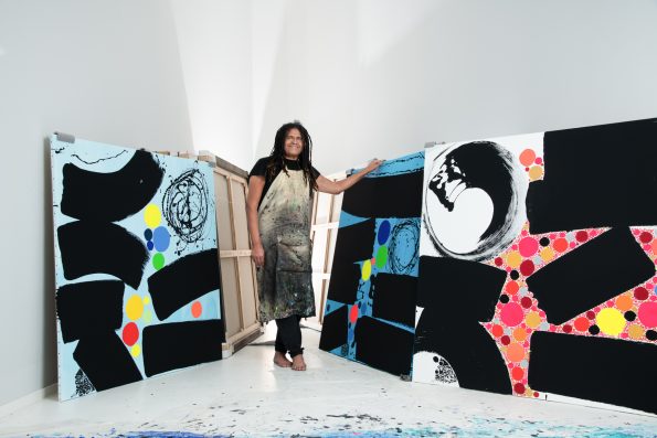 Sarah-Scaniglia-Photographe-Lassaad-Metoui-artiste-magazine-nantes-dans son atelier à Nantes reportage pour Beaux Arts Magazine. Presse.